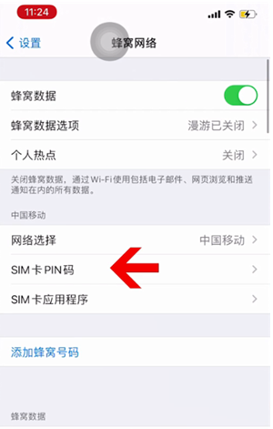 宕昌苹果14维修网分享如何给iPhone14的SIM卡设置密码 