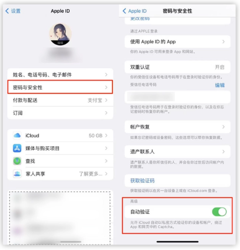 宕昌苹果手机维修分享iOS 16 自动验证功能开启方法 