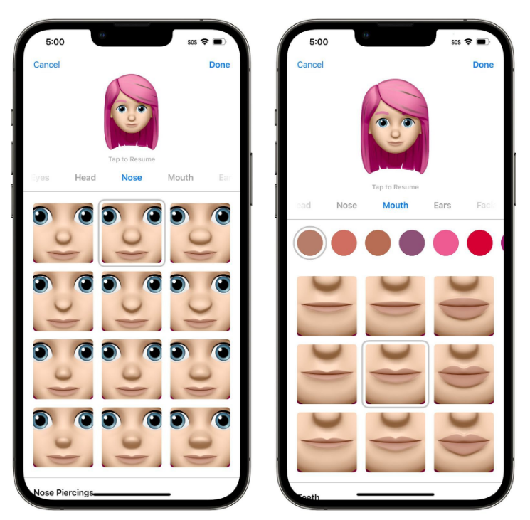 宕昌苹果手机维修分享​iOS 16中的拟我表情有了哪些变化和升级 